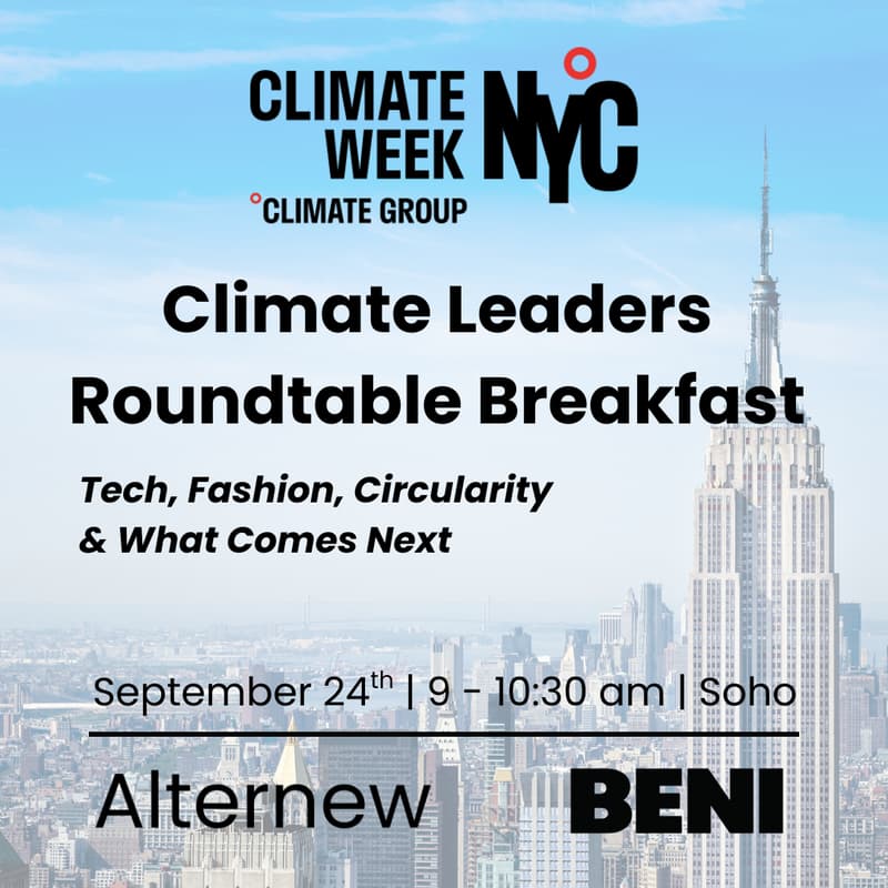 Cover Image for Climate Leaders Roundtable Breakfast: Tech, Fashion & What Comes Next