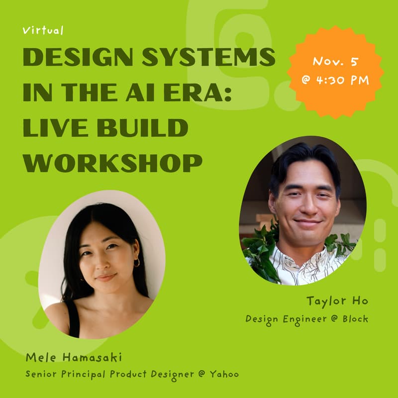 Cover Image for Speaker Series: Design Systems in the AI Era - Live Build Workshop