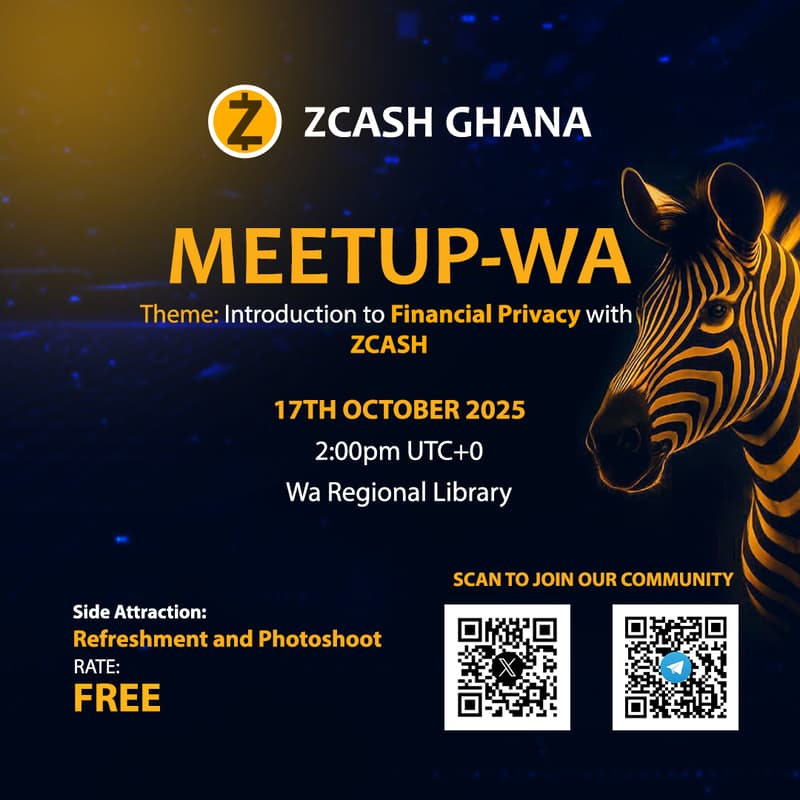 Cover Image for Wa Meetup - Introduction to Financial Privacy with Zcash