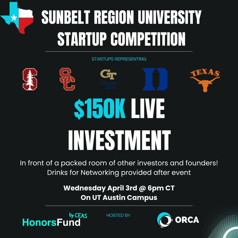 Cover Image for $150,000 Sunbelt University Startup Competition