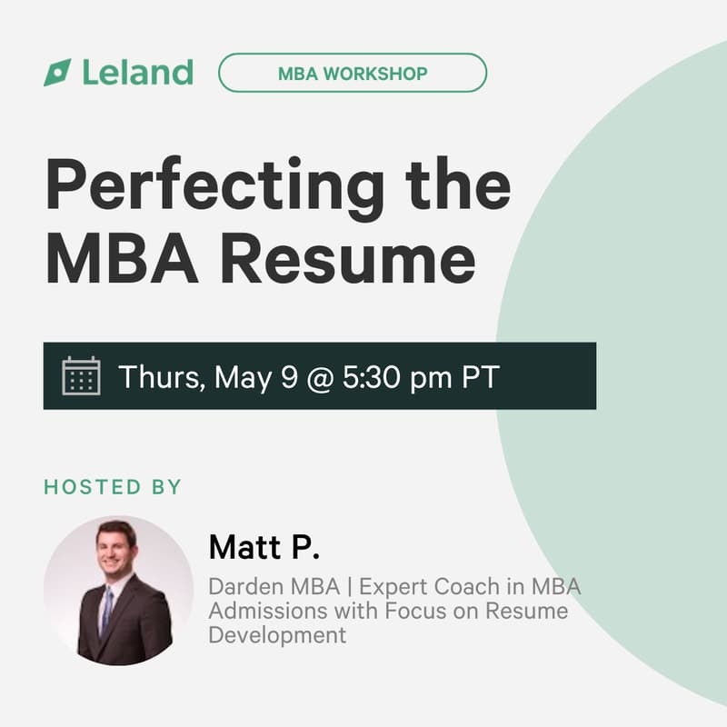 Cover Image for Perfecting the MBA Resume