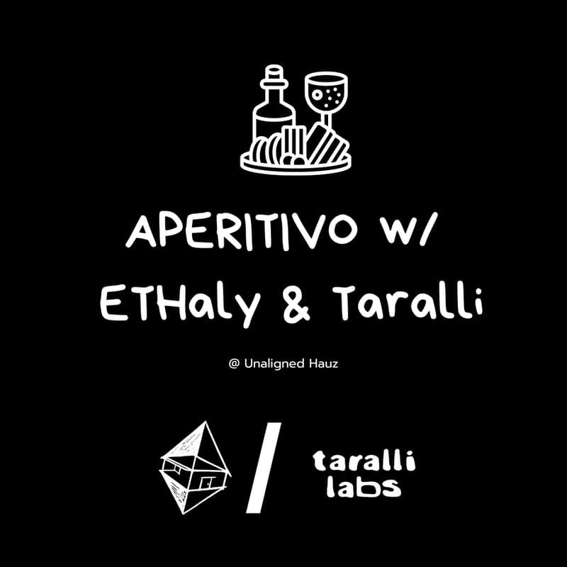 Cover Image for Aperitivo w/ ETHaly & Taralli