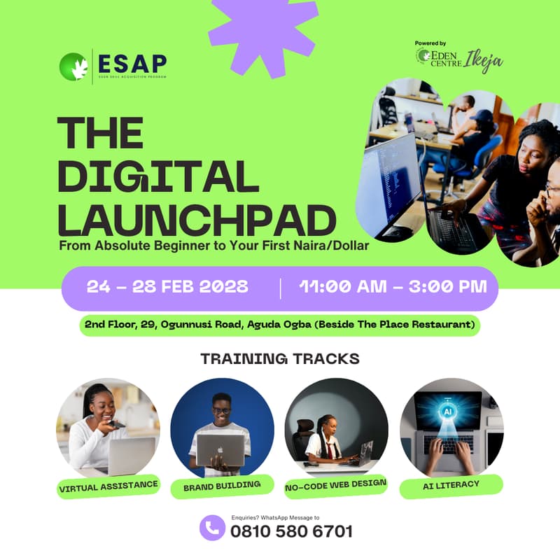 Cover Image for ESAP Digital Launchpad: Zero to First Dollar (by Eden Centre Ikeja)
