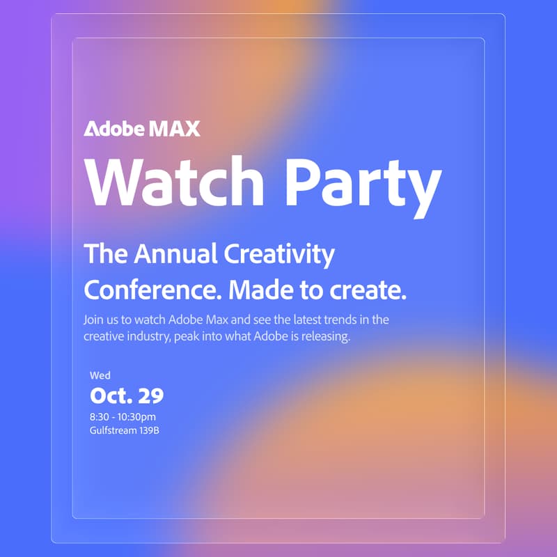 Cover Image for Adobe Max Watch Party @ SCAD