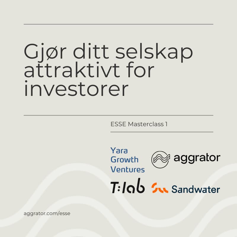 Cover Image for ESSE 1: Gjør ditt selskap attraktivt for investorer