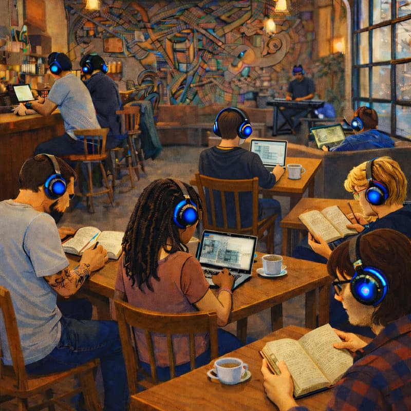 Cover Image for Coworking + Live Music: Focus Lab @ FourFiveSix (every Monday)