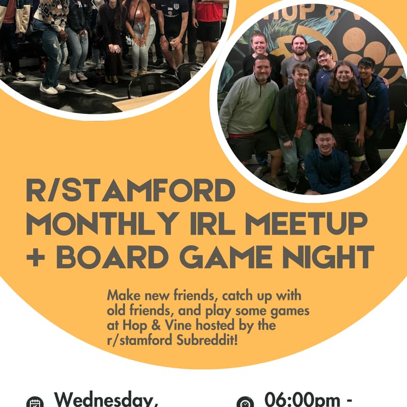 Cover Image for r/Stamford meetup + Board Game Night!