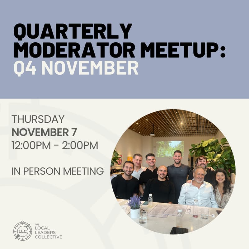 Cover Image for MODERATOR MEETUP: Q4 (VIRTUAL)