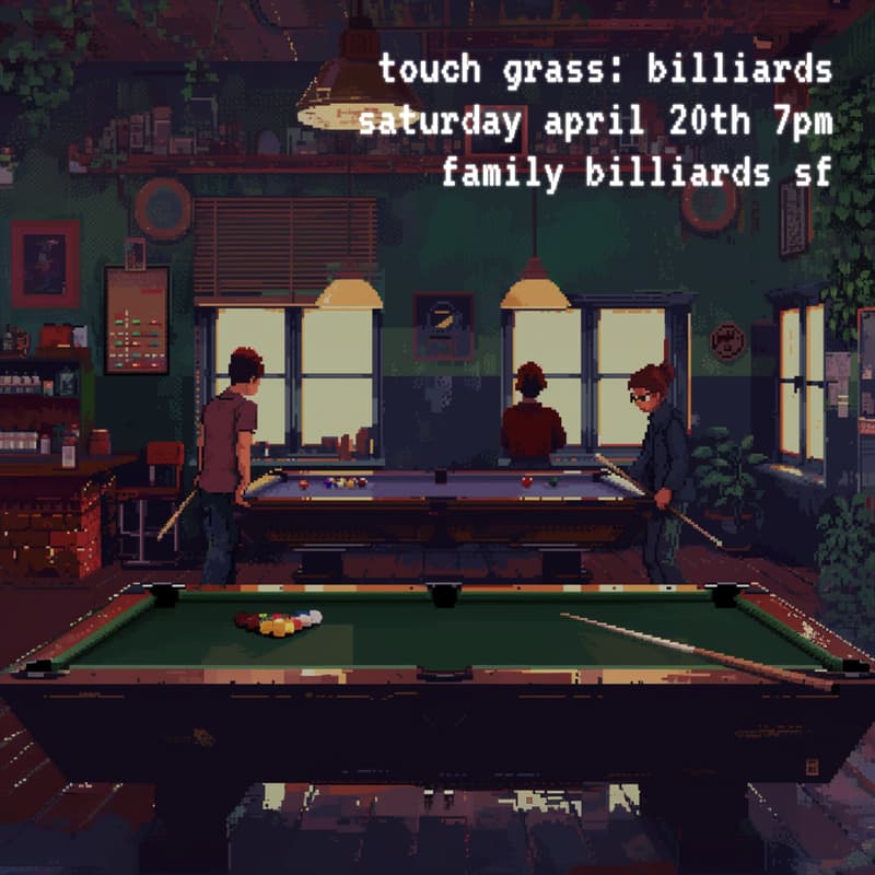 Cover Image for touch grass: billiards