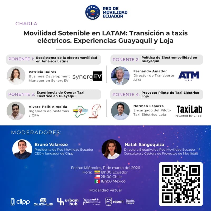 Cover Image for ⚡ Movilidad Sostenible en LATAM | Transición a taxis eléctricos: Experiencias Guayaquil y Loja🚕