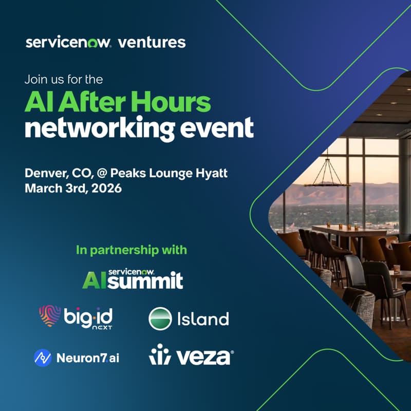 Cover Image for AI Afterhours with ServiceNow Ventures