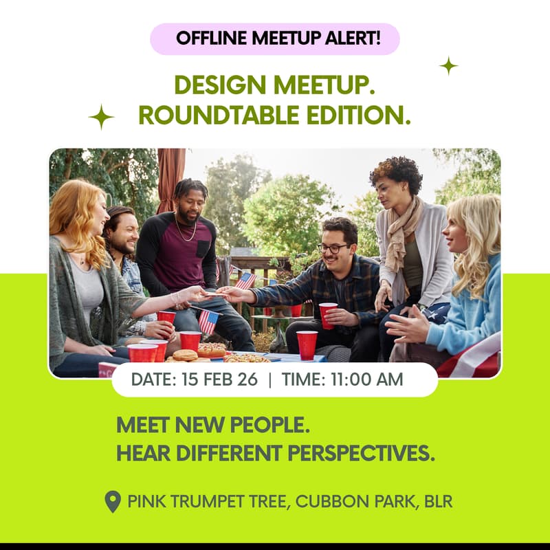 Cover Image for IxDF Bengaluru Presents: Design Meetup: Roundtable Edition