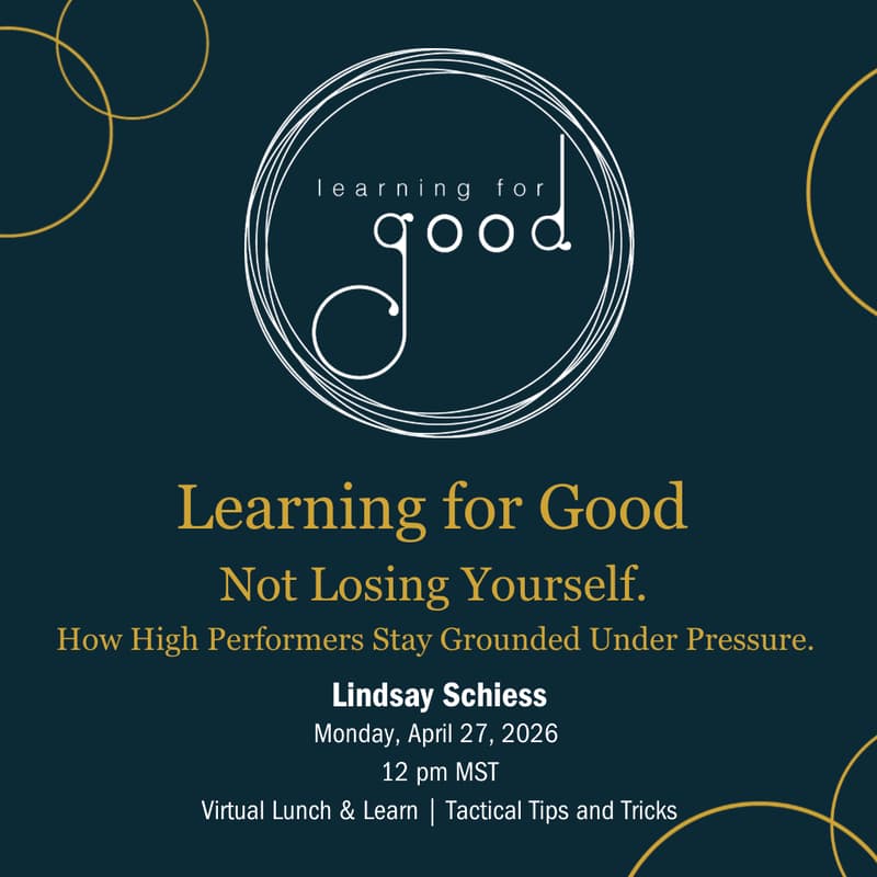 Cover Image for Learning for Good - Not Losing Yourself
