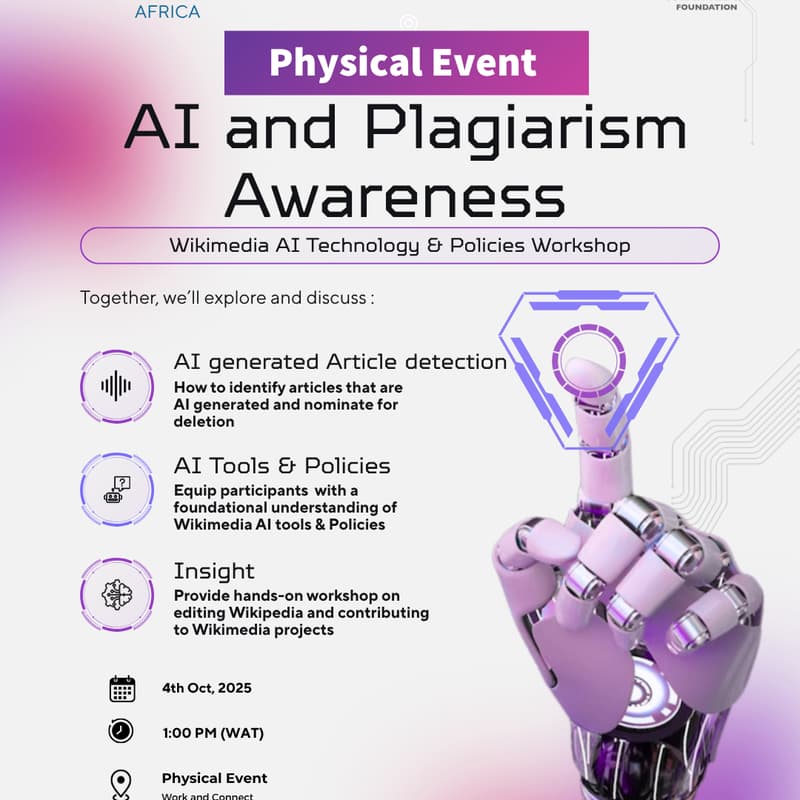 Cover Image for Physical Event: AI and Plagiarism Awareness Workshop
