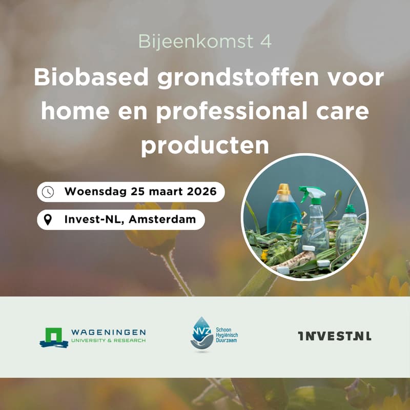 Omslagafbeelding voor KoM bijeenkomst 4: biobased grondstoffen voor home en professional care producten