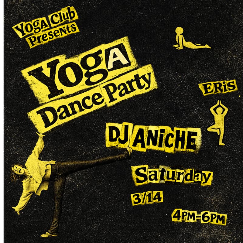 Cover Image for Yoga Club Presents: Yoga Dance Party🪩No Phones (Williamsburg)