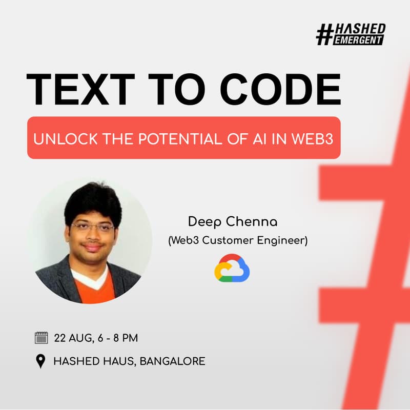 Cover Image for Text to Code | Session #13: Unlock the Potential of AI in Web3