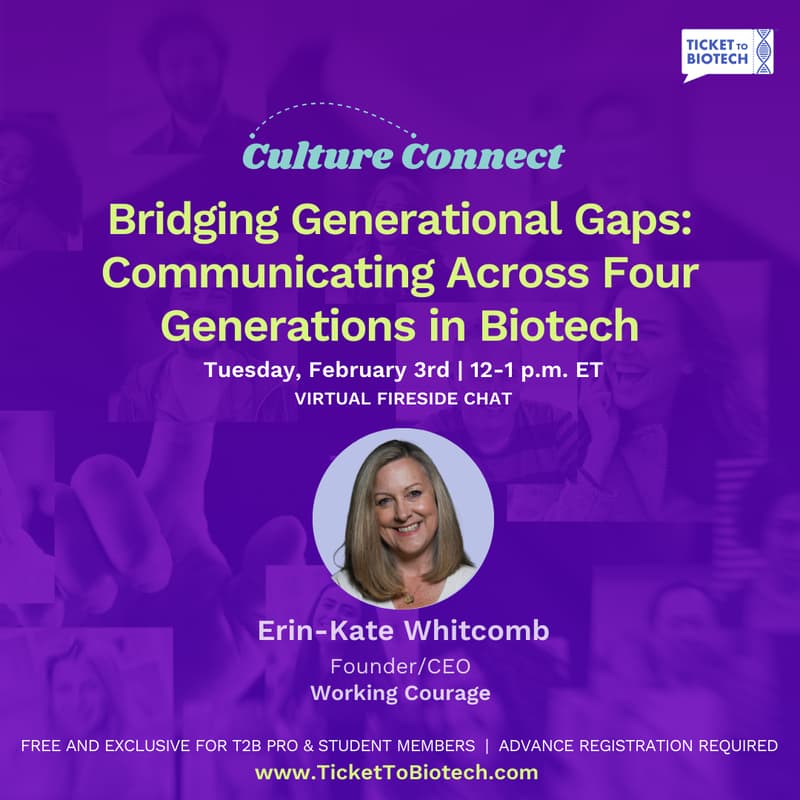 Cover Image for Q1 Culture Connect Roundtable Event - Bridging Generational Gaps: Communicating Across Four Generations in Biotech