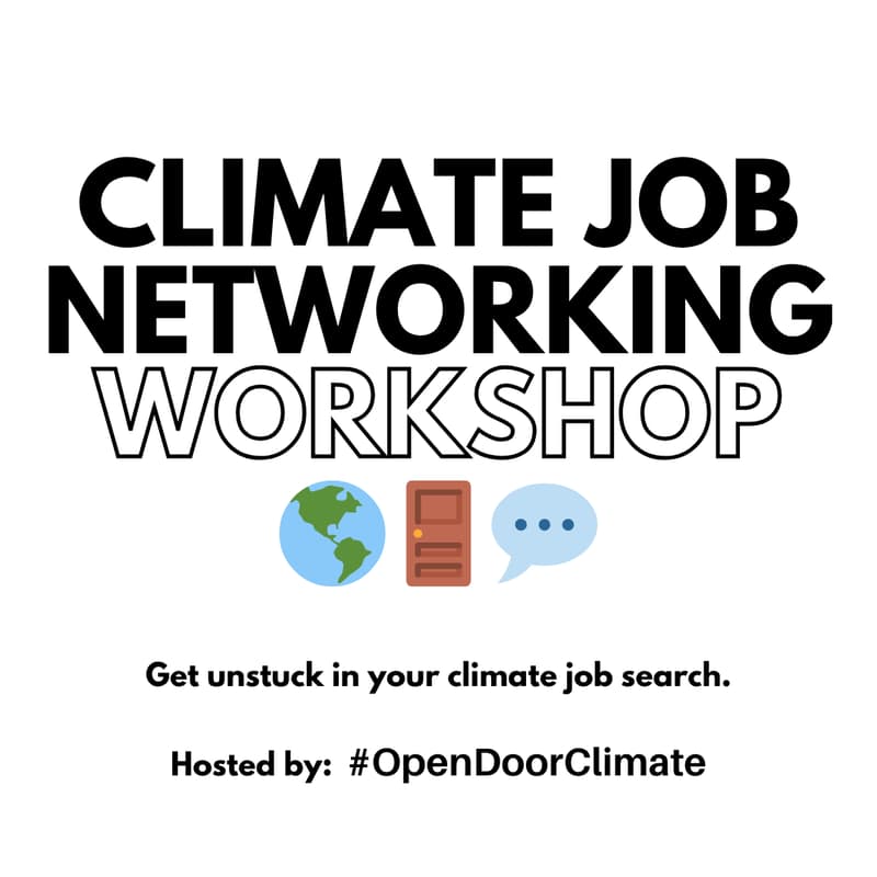 Cover Image for Climate Job Networking Workshop