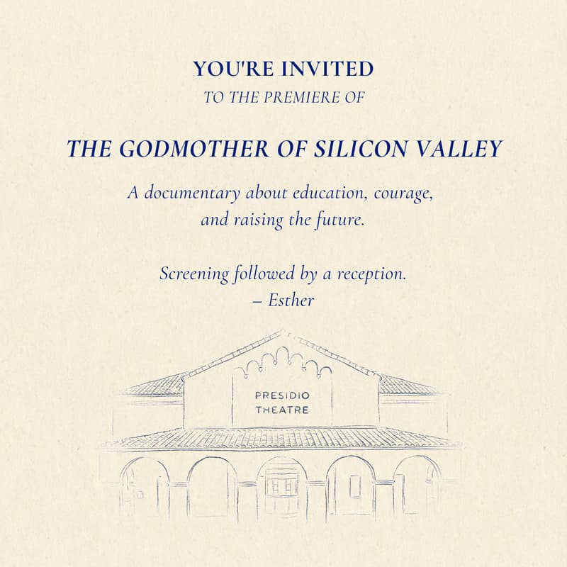 Cover Image for Film Premiere: The Godmother of Silicon Valley (Esther Wojcicki)