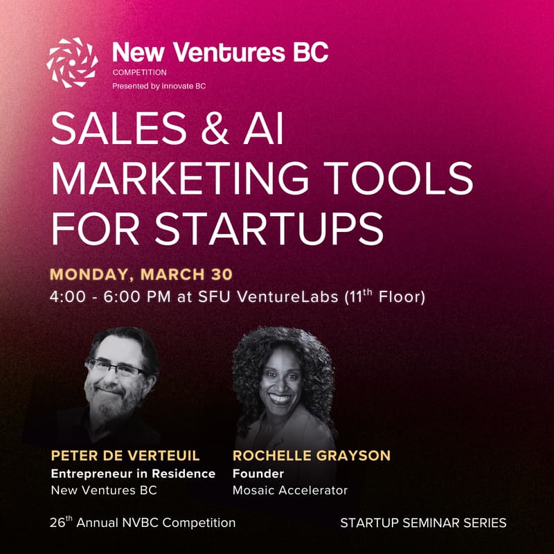 Cover Image for Startup Seminar Series: Sales & AI Marketing Tools for Startups