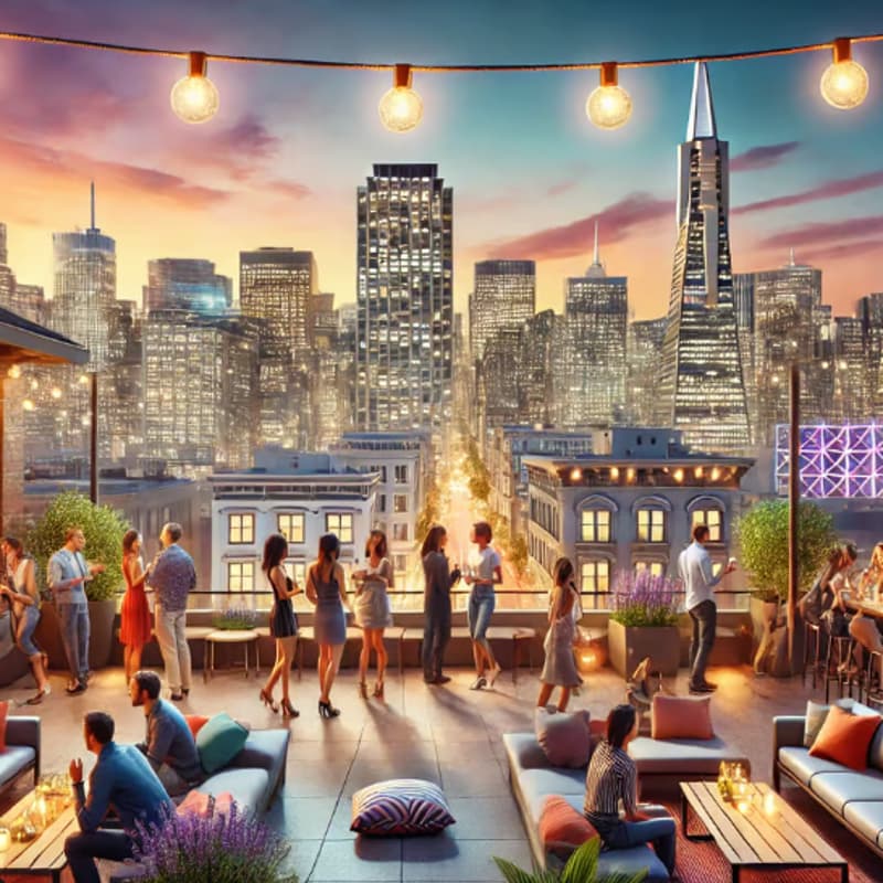 Cover Image for Holiday Rooftop Cocktails & DJ Set