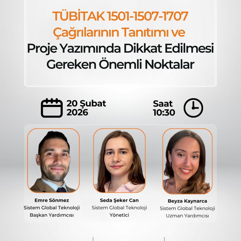 Cover Image for TÜBİTAK 1501-1507-1707 Çağrılarının Tanıtımı ve Proje Yazımında Dikkat Edilmesi Gereken Önemli Noktalar