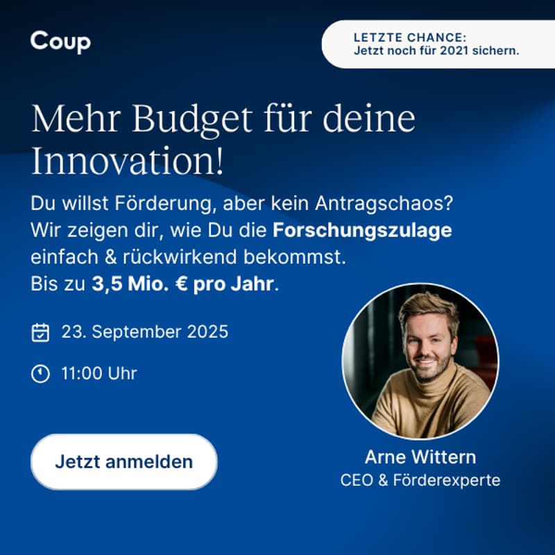 Cover Image for Mehr Budget für deine Innovation: So sichert sich dein Startup die Forschungszulage!