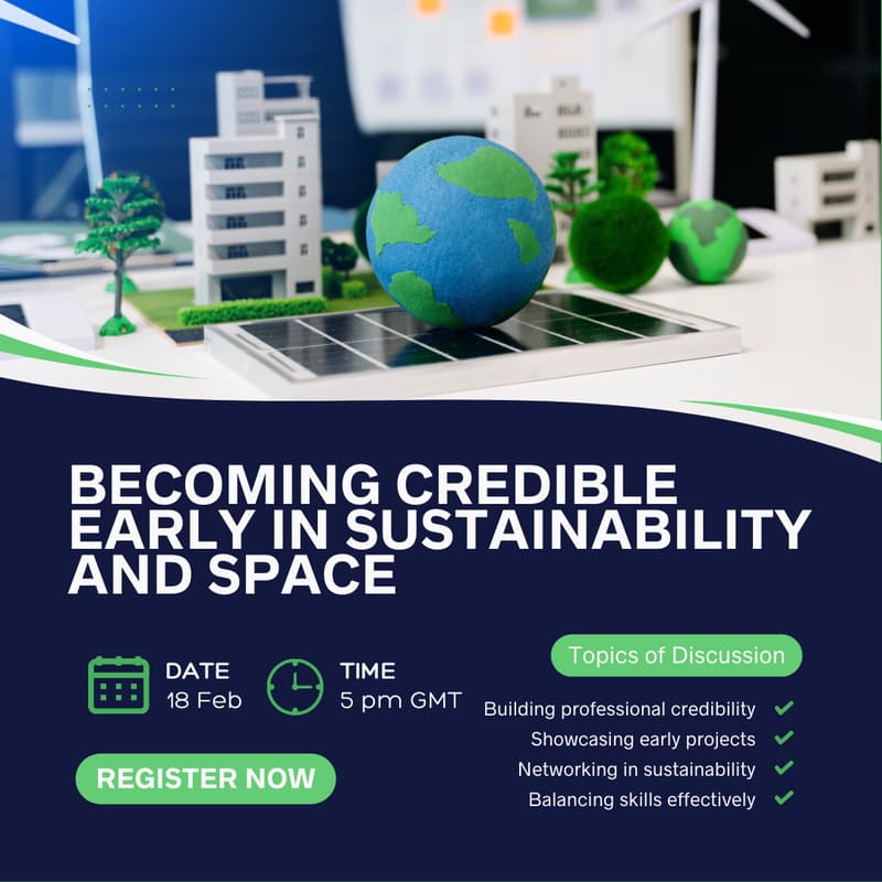 Cover Image for Becoming Credible Early in Sustainability & Space