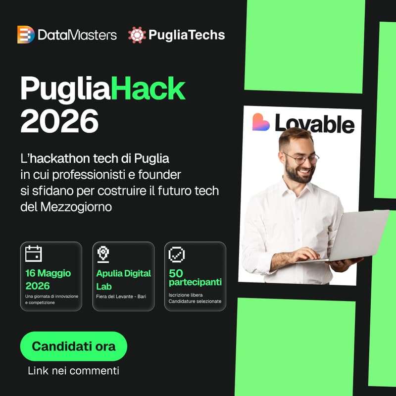 Cover Image for PugliaHack 2026 - The first tech hackathon in Southern Italy