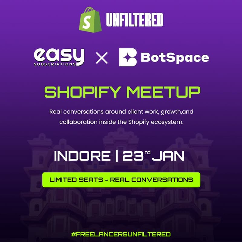 Cover Image for Shopify Unfiltered                                                                  Easy Subscription x BotSpace