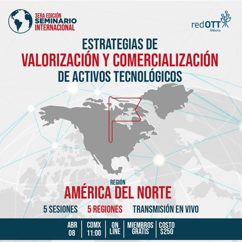 Cover Image for Seminario Internacional de buenas prácticas - Estrategias de valorización y comercialización de activos tecnológicos.