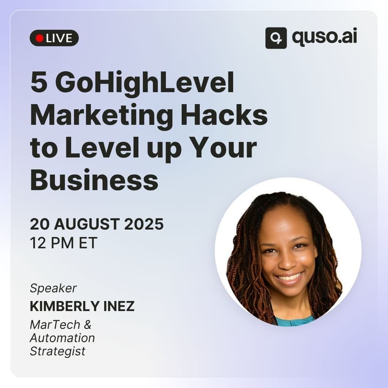 Cover Image for 5 HighLevel Software Marketing Hacks to level up your business [DIY Workshop]