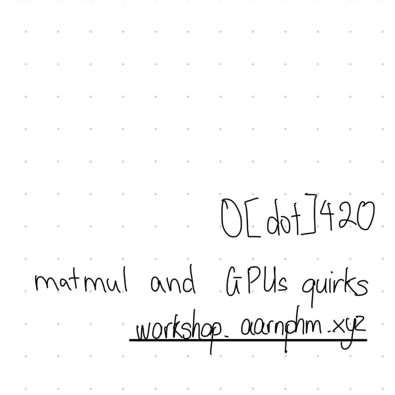 Cover Image for Workshop: Matmul and GPU's Quirks