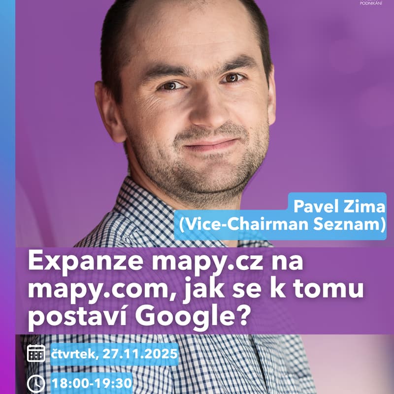 Cover Image for Pavel Zima (Vice-Chairman Seznam): expanze mapy.cz na mapy.com, jak se k tomu postaví Google?