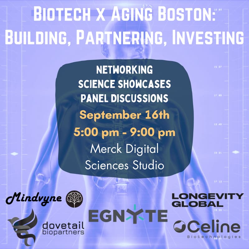 Cover Image for Biotech x Aging Boston: Building, Partnering, Investing