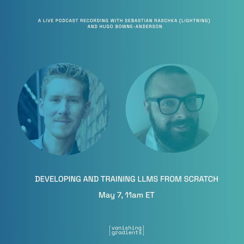 Cover Image for Developing and Training LLMs From Scratch with Sebastian Raschka
