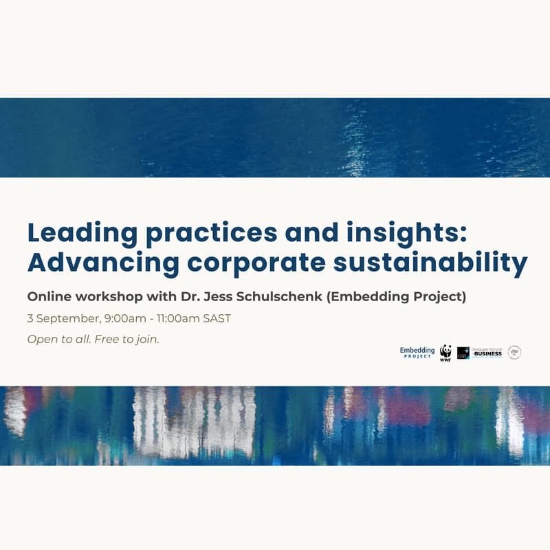 Cover Image for Leading practices & insights: Advancing corporate sustainability (open to public)