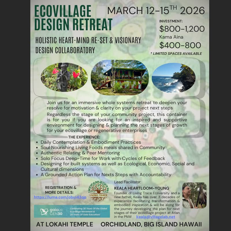 Cover Image for Lokahi Temple Ecovillage Design Retreat