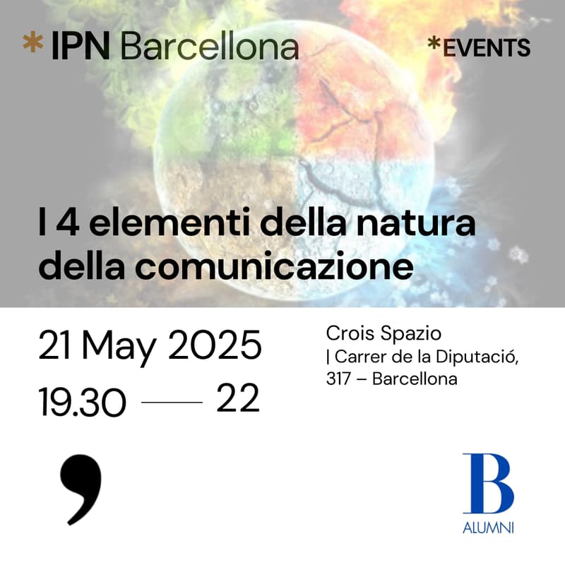 Cover Image for Event IPN - I 4 elementi della natura della Comunicazione