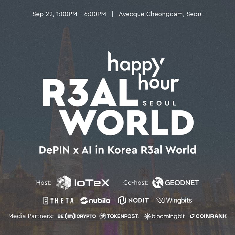 Cover Image for DePIN x AI: Real World Happy Hour in Seoul