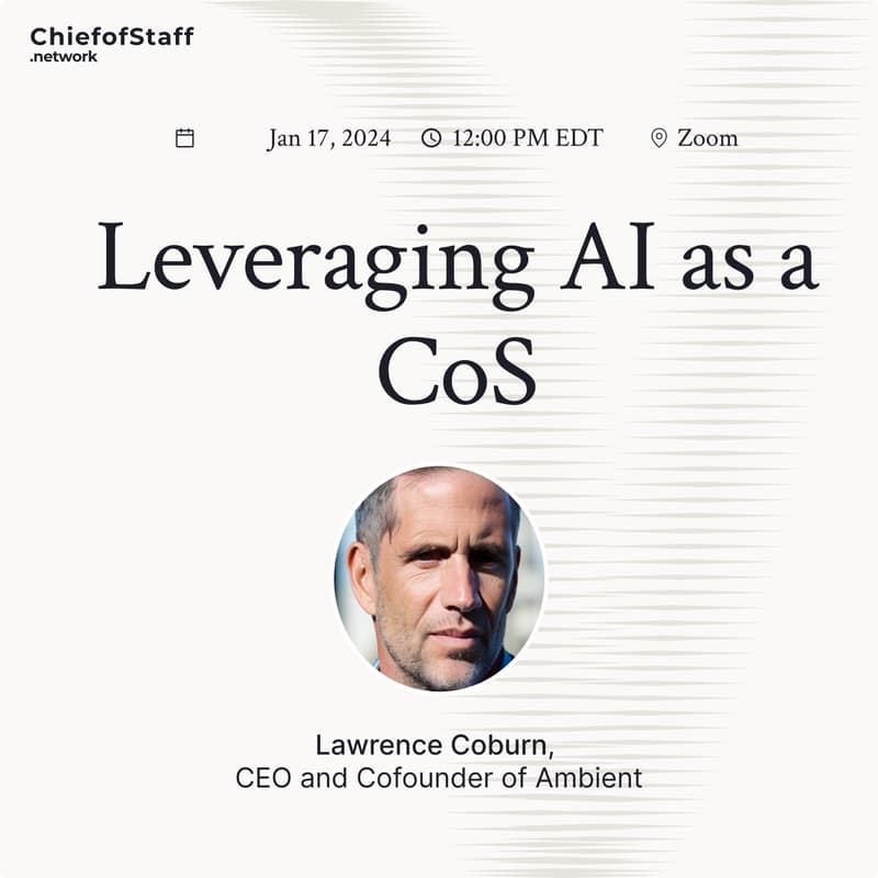 Cover Image for Leveraging AI as a CoS (Jan 17)
