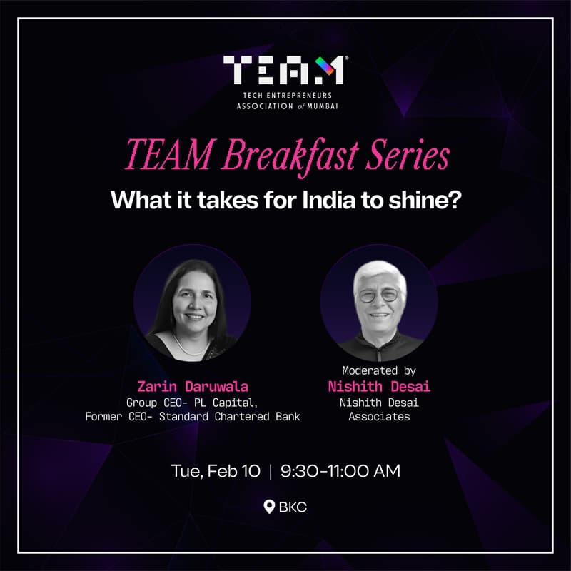 Cover Image for TEAM Breakfast Series- What It Takes for India to Shine?