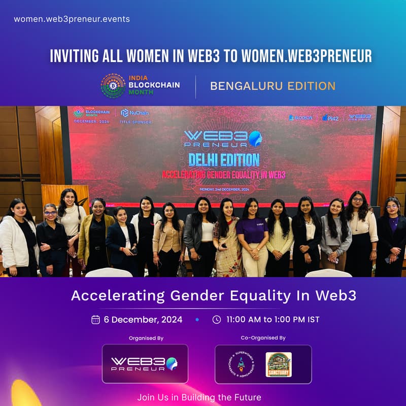 Cover Image for Women.Web3Preneur - India Blockchain Month Edition