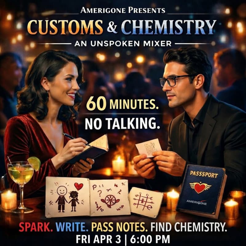 Cover Image for Amerigone Presents: Customs & Chemistry – An Unspoken Mixer