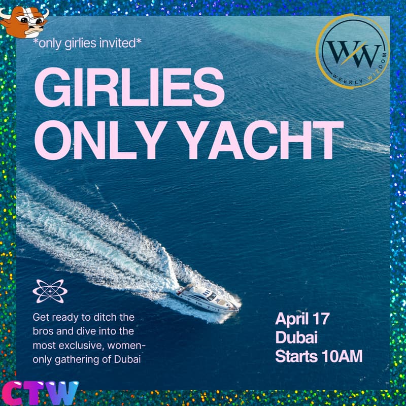 Cover Image for CTW x Weekly Wizdom Presents: No Bros Allowed Brunch Yacht Edition 🛥️