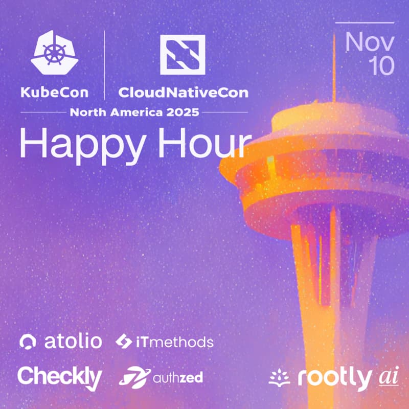 Cover Image for KubeCon Atlanta Happy Hour w/ Rootly AI, AuthZed, Checkly, iTmethods, Atolio, & More!