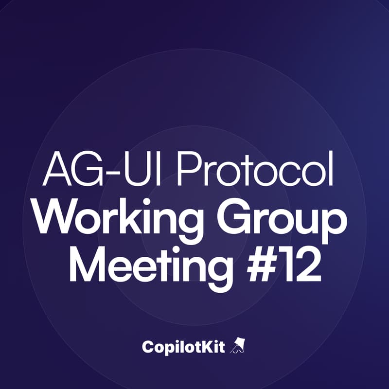 Cover Image for AG-UI Contributor Working Group #12