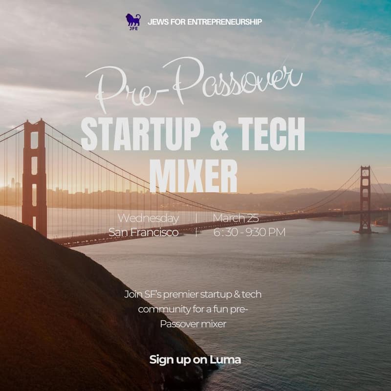 Cover Image for JFE Pre-Passover Startup & Tech Mixer