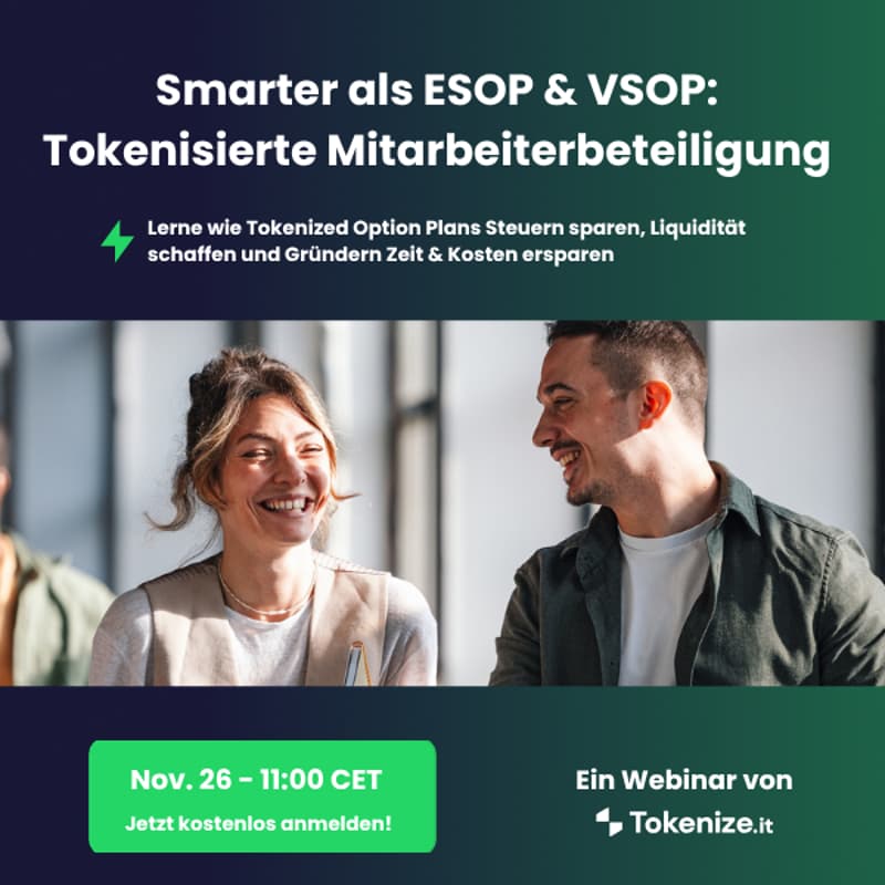 Cover Image for Tokenisierte Mitarbeiterbeteiligung: Die smarte Alternative zu ESOP & VSOP